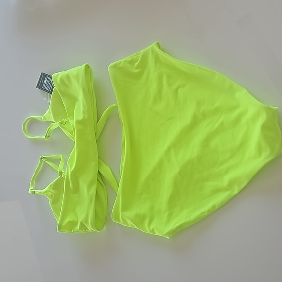 NWT Blooming Jelly | Retro High Waisted Bikini Set Bright Yellow | Womens Medium - Picture 4 of 10